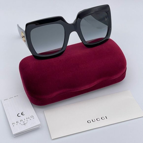 BRAND NEW GUCCI GG0053SN 001 Black/Grey Women Sunglasses main image 6